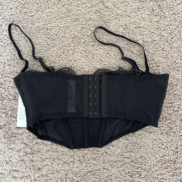 Out from Under Modern Love Cropped Lace and mesh Corset size Medium Black - Picture 10 of 13